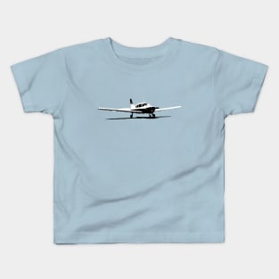 Piper Warrior classic light aircraft black and white Kids T-Shirt